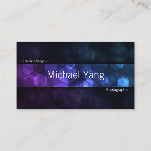 Colorful Hexes Business Card Template