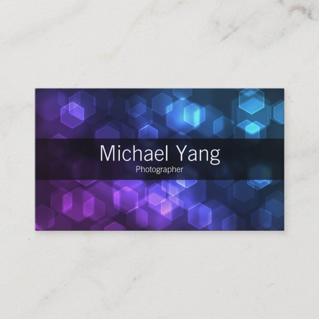 Colorful Hexes Business Card (Front)