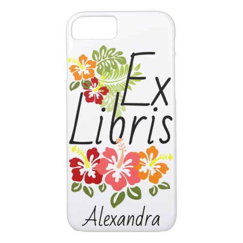 Colorful Hibiscus Book Lover iPhone 87 Case