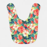 Colorful Hibiscus Pattern Bib