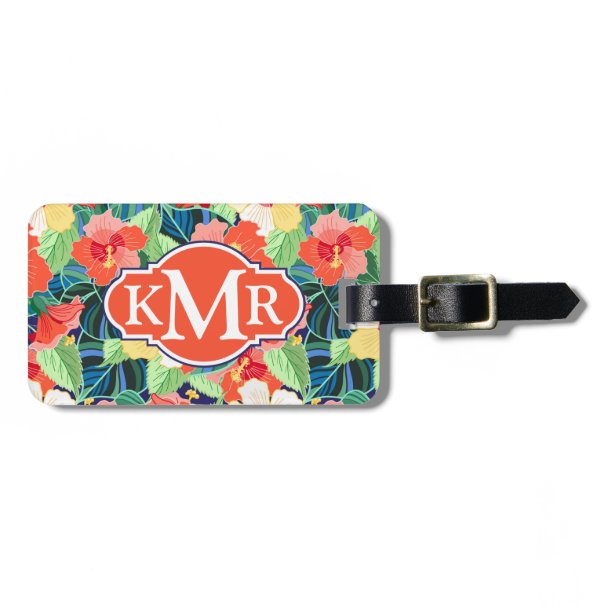 Colorful Hibiscus Pattern Fabric | Zazzle