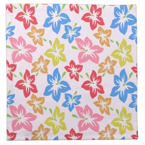 Colorful Hibiscus Pattern Of Flowers Cloth Napkin