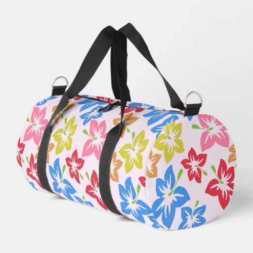 Colorful Hibiscus Pattern Of Flowers Duffle Bag