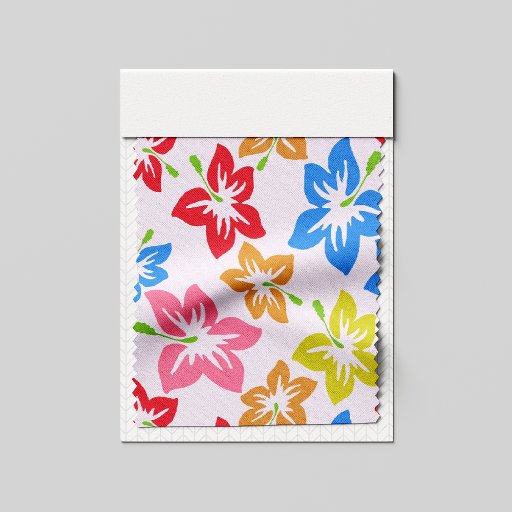 Colorful Hibiscus, Pattern Of Flowers Fabric