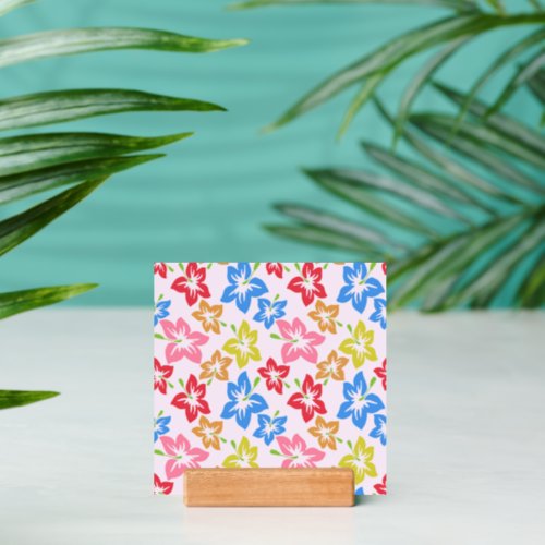 Colorful Hibiscus Pattern Of Flowers Holder
