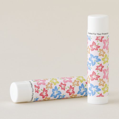 Colorful Hibiscus Pattern Of Flowers Lip Balm