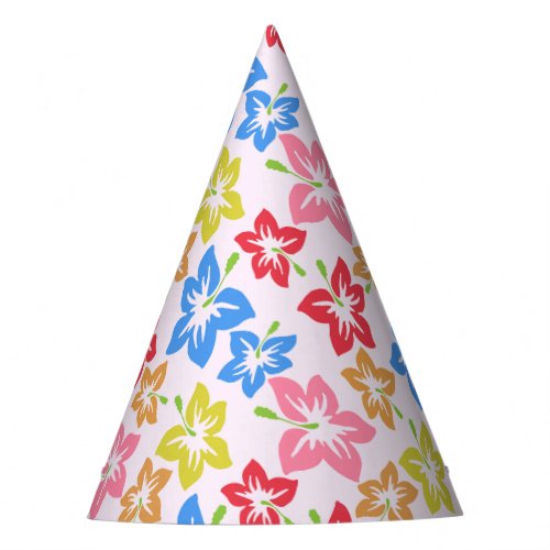 Colorful Hibiscus Pattern Of Flowers Party Hat