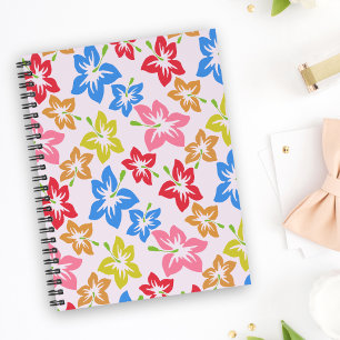 Colorful Hibiscus, Pattern Of Flowers Planner