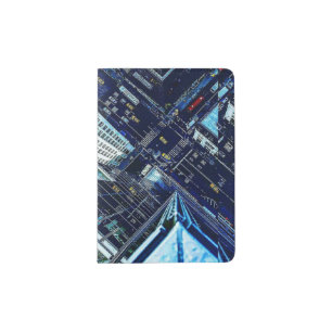 Colorful High Above The City Passport Book Holder