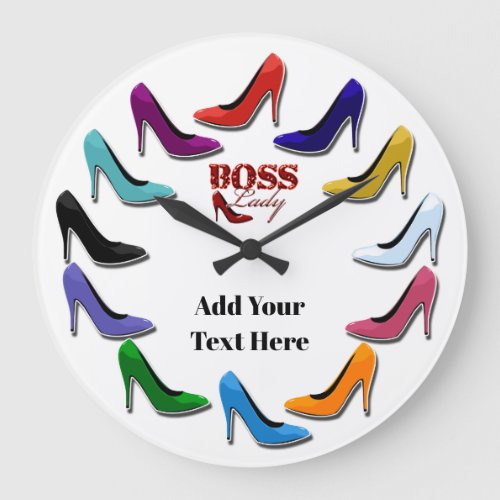 Colorful High Heel Shoe Wall Clock