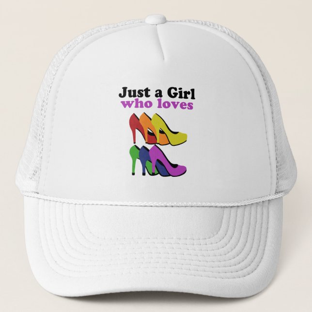 Colorful High Heels Trucker Hat (Front)