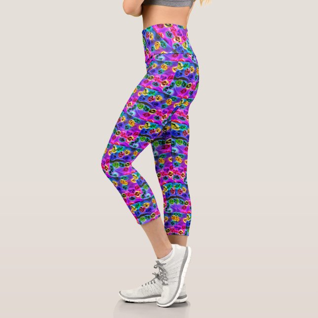 Colorful High Waisted Capris (Left)