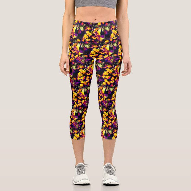Colorful High Waisted Capris (Front)