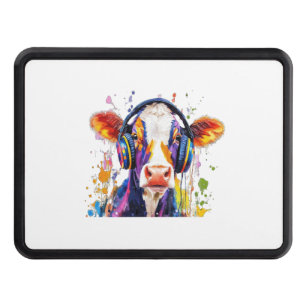 Colorful Highland Cow Hitch Cover
