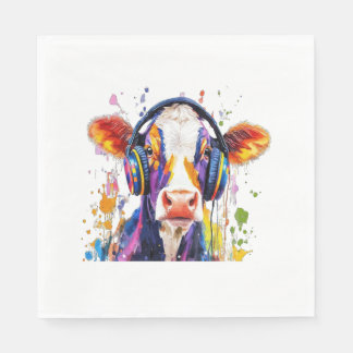 Colorful Highland Cow Napkins