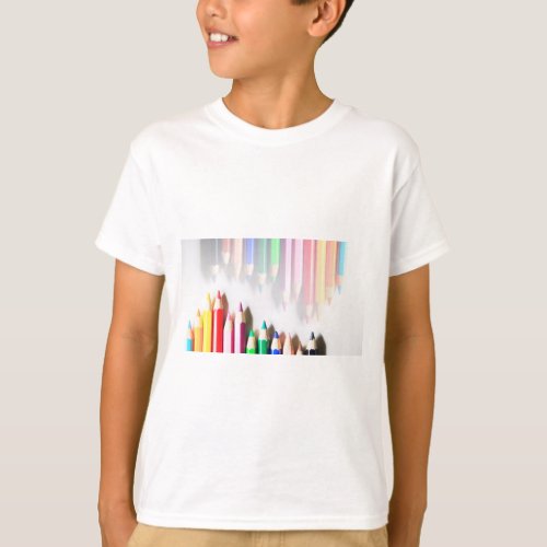 colorful highlight shadow color pencil design pape T_Shirt