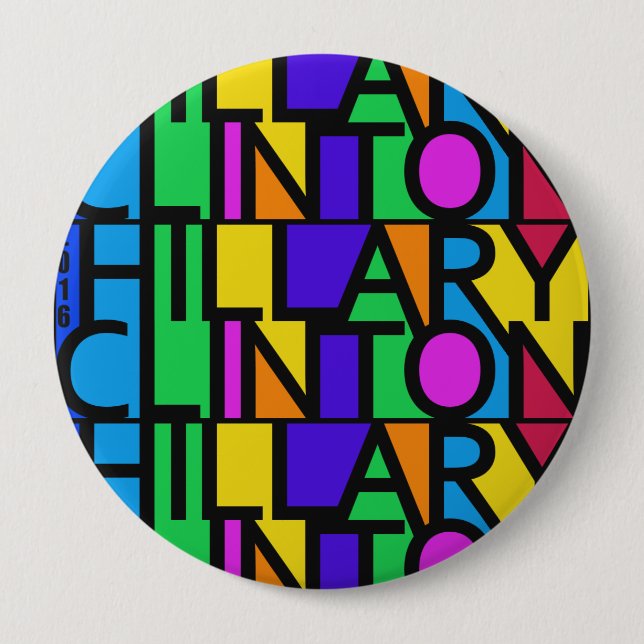Colorful Hillary Clinton 2016 buttons (Front)