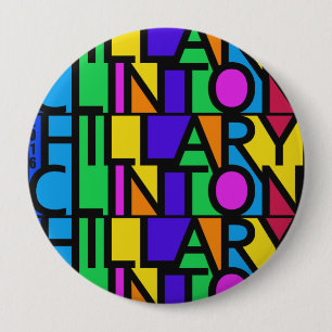 Colorful Hillary Clinton 2016 buttons
