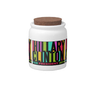 Colorful Hillary Clinton 2016 candy jar