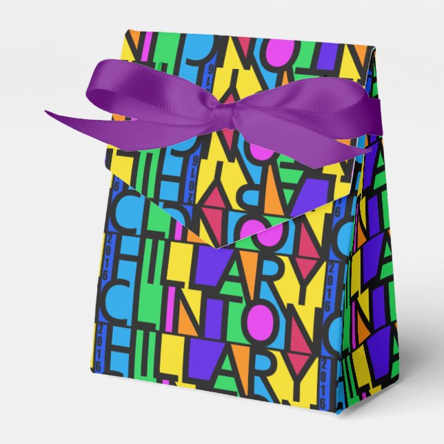 Colorful Hillary Clinton 2016 fabor boxes (Front Side)