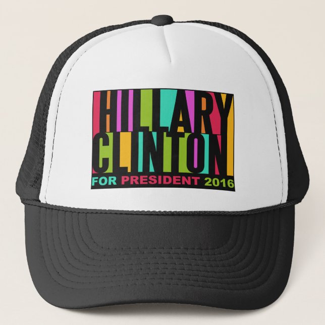 Colorful Hillary Clinton 2016 hats (Front)