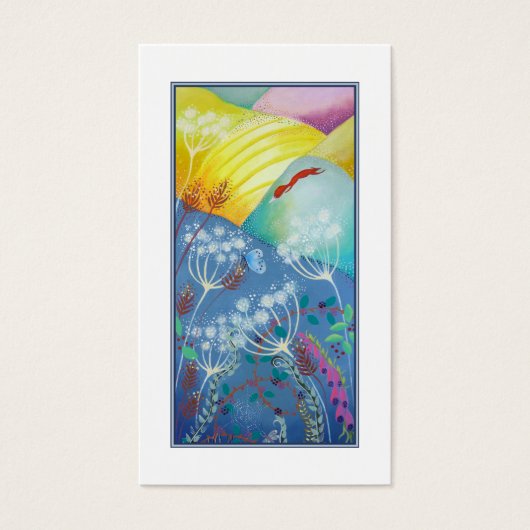 Colorful Hills, Plants and Fox. (Front)