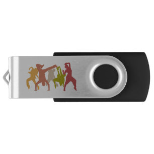 Colorful Hip Hop Dancers USB Flash Drive