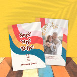 Colorful Hippie Groovy Retro 70s Arch Photo Save The Date<br><div class="desc">Colorful Hippie Groovy Retro 70s Arch Photo Save the Date</div>