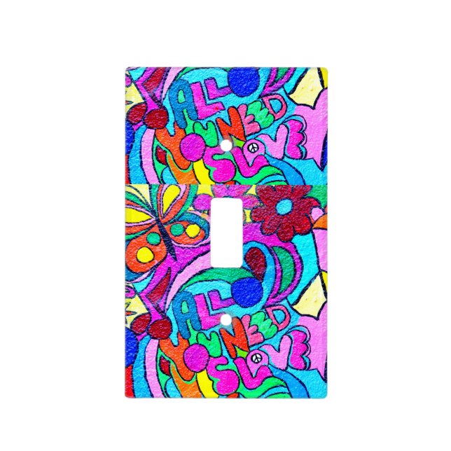 colorful hippie peace and love cover (Front)