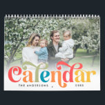Colorful Hippie Retro 70s Family Photo Calendar<br><div class="desc">Be funky and hippie with this trendy calendar in colorful retro 70s style with lovely family photos on each month which you can personalize.</div>