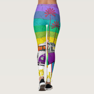 Colorful Hippie Surf Leggings