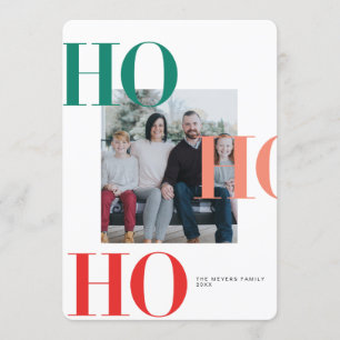 Colorful Ho Ho Ho Holiday Card