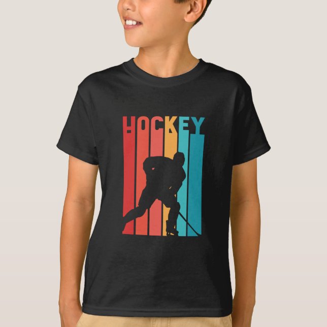 Colorful Hockey Player Best Gift T-Shirt (Front)