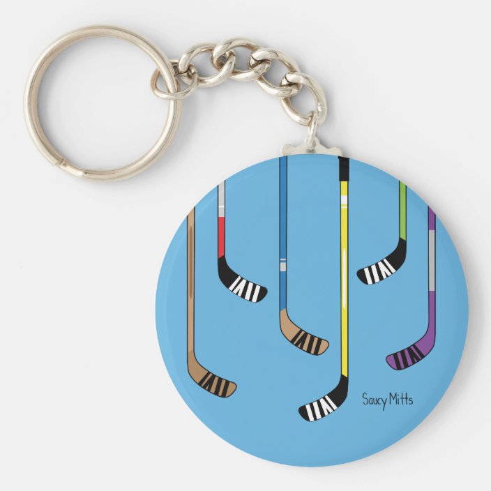 Colorful Hockey Sticks Keychain