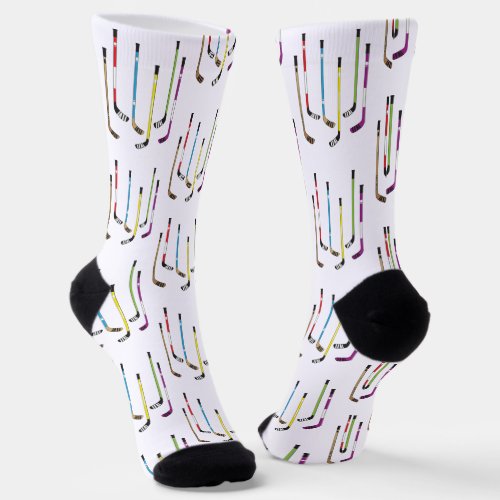 Colorful Hockey Sticks Socks