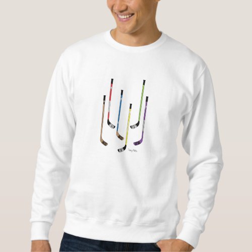 Colorful Hockey Sticks Sweatshirts