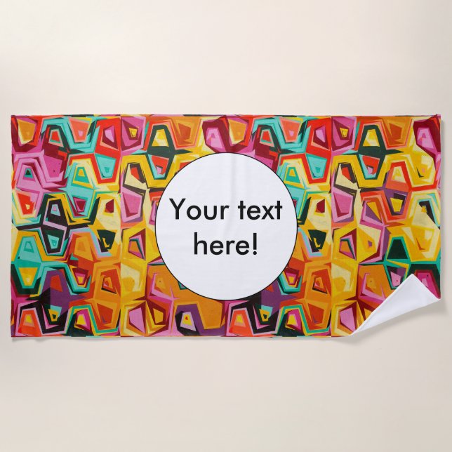 Colorful holes texture beach towel (Front)