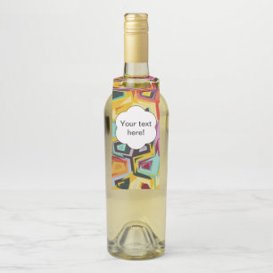 Colorful holes texture bottle hanger tag