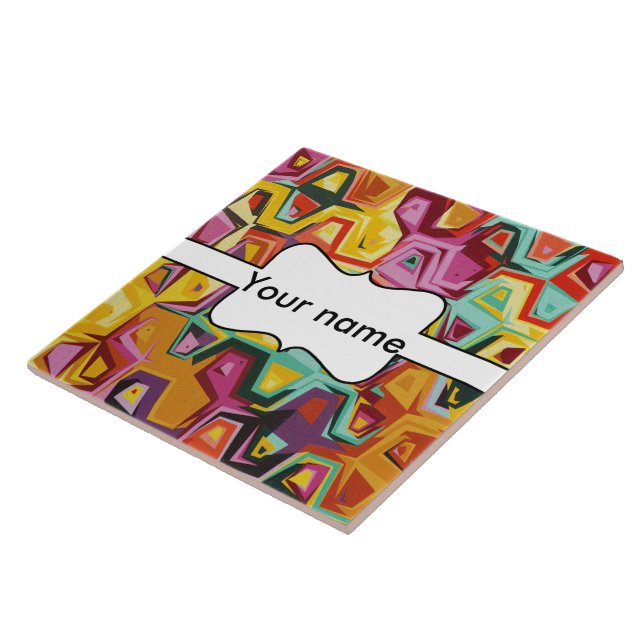 Colorful holes texture ceramic tile (Side)