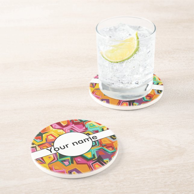 Colorful holes texture coaster (Side)