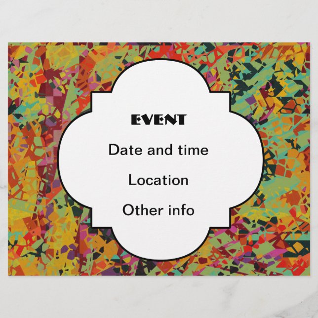 Colorful holes texture flyer (Front)