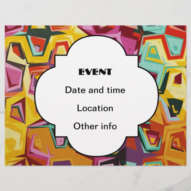 Colorful holes texture flyer (Front)