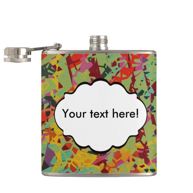 Colorful holes texture hip flask (Opened)