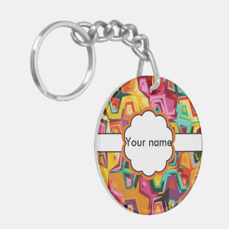 Colorful holes texture keychain