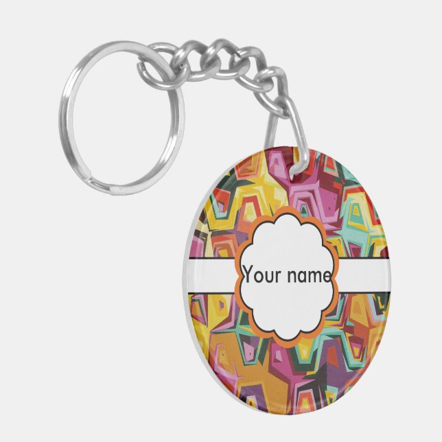 Colorful holes texture keychain (Front Left)