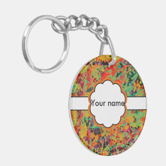 Colorful holes texture keychain