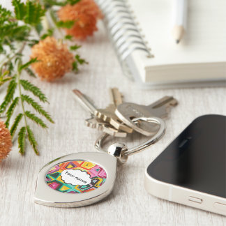 Colorful holes texture keychain