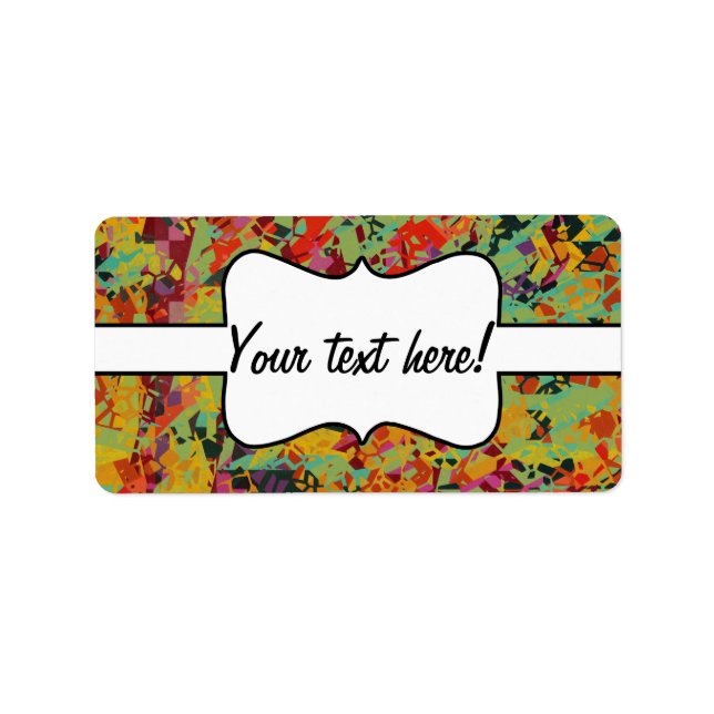 Colorful holes texture label (Front)