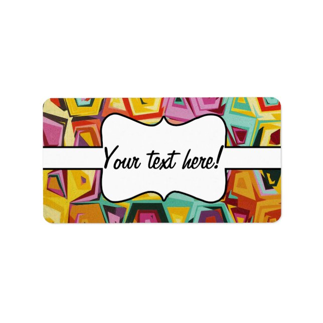 Colorful holes texture label (Front)