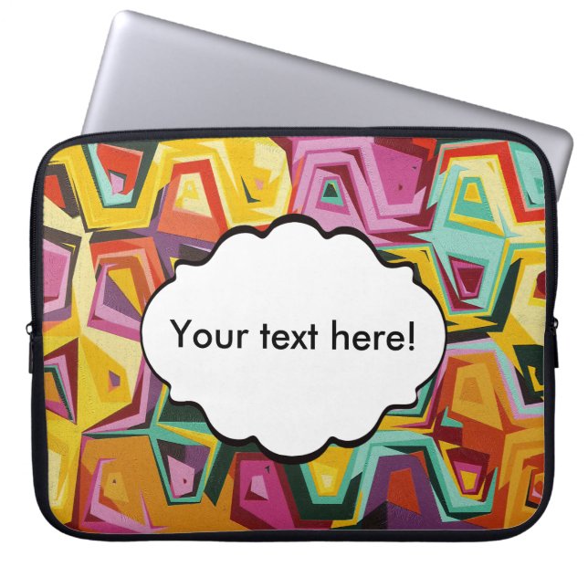 Colorful holes texture laptop sleeve (Front)
